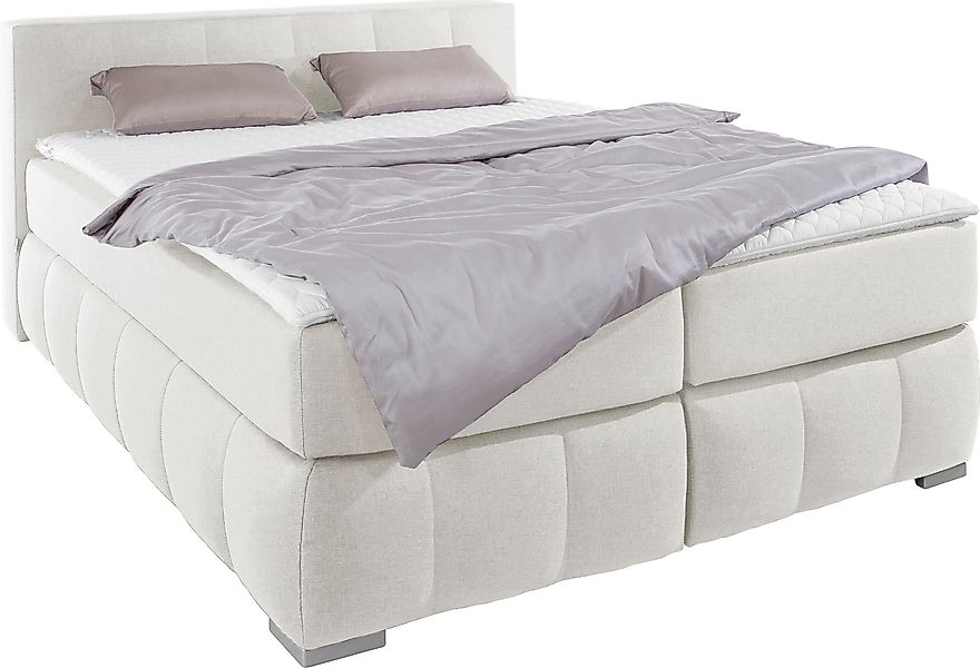 Home affaire Boxspringbett "Chelles", inkl. Topper, in XXL- Überlänge 220 c günstig online kaufen