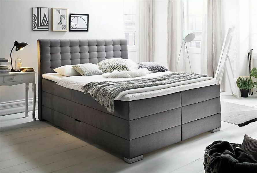 möbelando Boxspringbett Lenno, 182 x 128 x 211 cm (B/H/T) günstig online kaufen