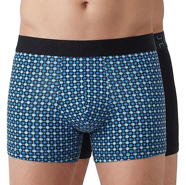 HOM 2-er Set Boxer Briefs Schwarz mit All-Over Print günstig online kaufen