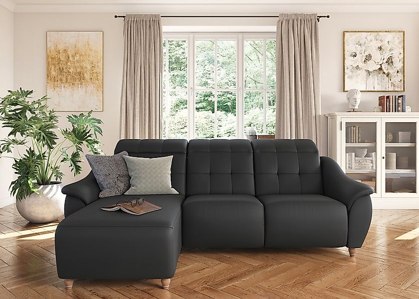 Home affaire Ecksofa "Boston L-Form" Kopfteilverstellung an jeder Sitzfläch günstig online kaufen