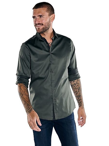 emilio adani Businesshemd Herren Langarm-Hemd "My Favorite", Oliv günstig online kaufen