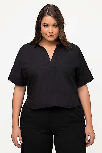 Ulla Popken Hemdbluse Bluse Stickerei kurz günstig online kaufen