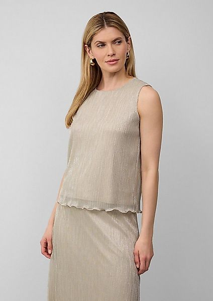 s.Oliver Muskelshirt T-Shirt Lockeres Plisseetop mit Glitzergarn günstig online kaufen