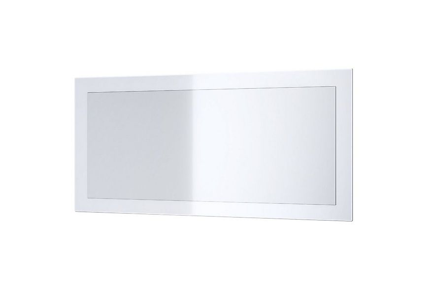 Vladon Wandspiegel Lima V1 (Wandspiegel, mit Rahmen im modernen Stil), Weiß günstig online kaufen