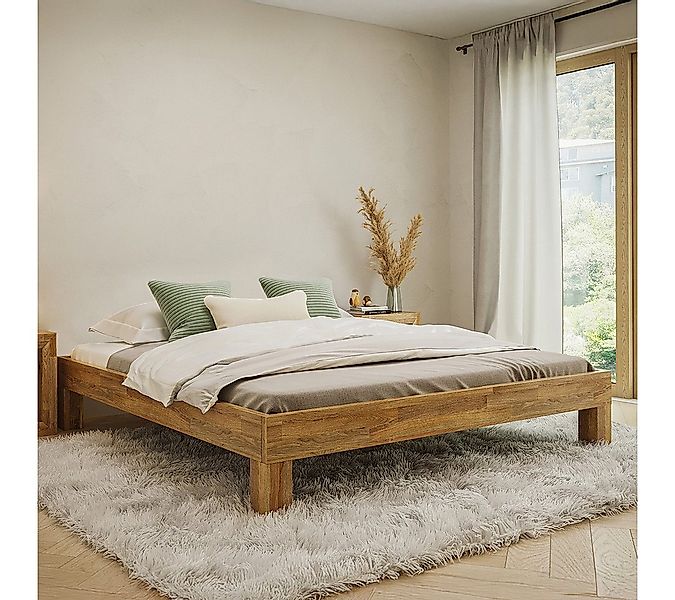 skølm Massivholzbett Floki aus Eiche, natur geölt, verfügbar in 120/140/160 günstig online kaufen