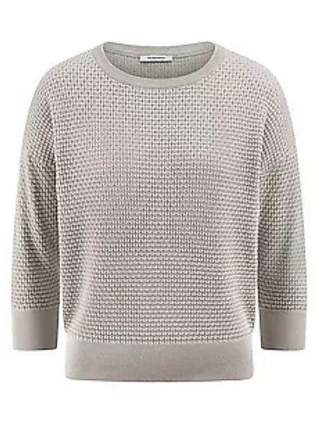 Rundhals-Pullover aus 100% SUPIMA-Baumwolle Peter Hahn grau günstig online kaufen