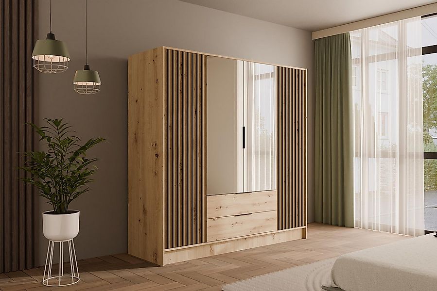 ALTDECOR Drehtürenschrank NELIA (Kleiderschrank Garderobenschrank mit viel günstig online kaufen