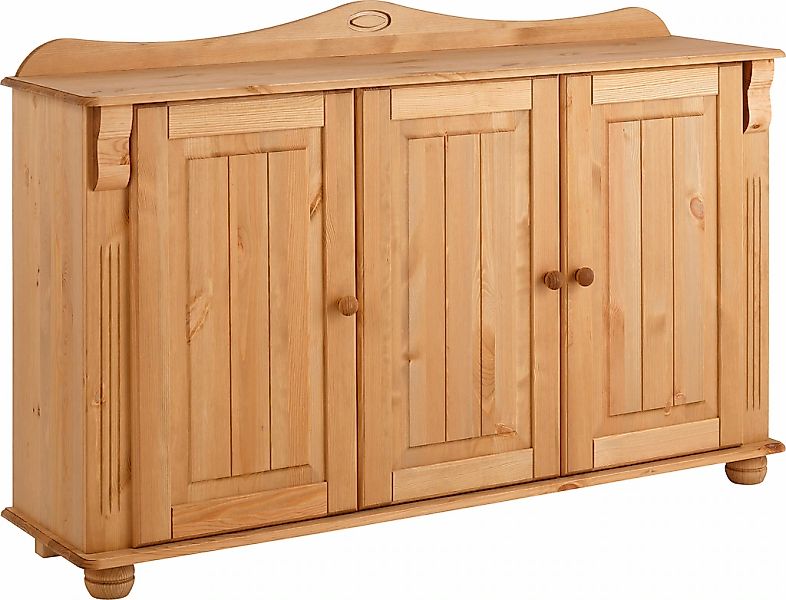 OTTO home Sideboard "Adele" Kommode, 3-türig, Breite 130 cm, aus massiver K günstig online kaufen