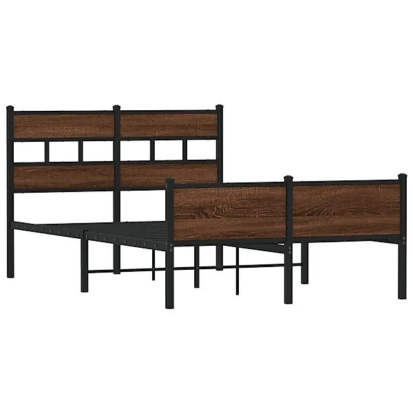 vidaXL Bettgestell Ohne Matratze Braun Eiche 120x190 cm Holzwerkstoff 40173 günstig online kaufen