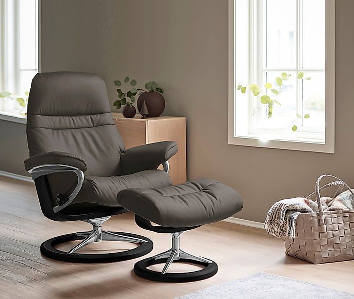 Stressless Relaxsessel "Sunrise", (Set, Relaxsessel mit Hocker), mit Signat günstig online kaufen