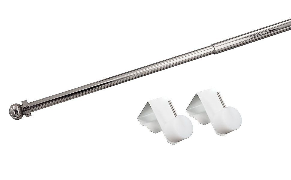 dekondo Gardinenstange Eleganz, ausziehbar, Fensterhaken klemmbar, günstig online kaufen