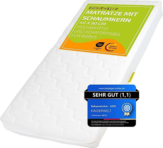 Kindermatratze Baby Schaumkernmatratze mit Komfortbezug gesteppt Matratze 6 günstig online kaufen