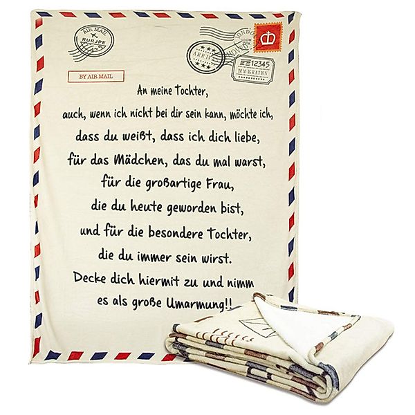 Wohndecke Flanelldecke in Umschlagform, Briefe von günstig online kaufen