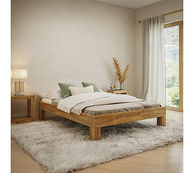 skølm. Massivholzbett Floki aus Eiche, ohne Bettkopf, Holzbett 160x200 cm, günstig online kaufen