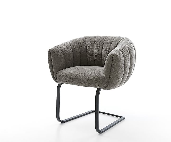 Freischwinger Jada-Flex Bouclé Soft Schlamm Freischwinger flach Schwarz Tas günstig online kaufen