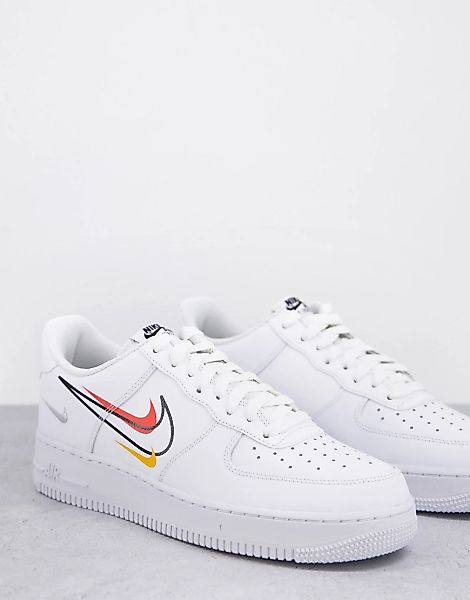Nike – Air Force 1 Summer of Sport – Sneaker in Weiß und Orange günstig online kaufen