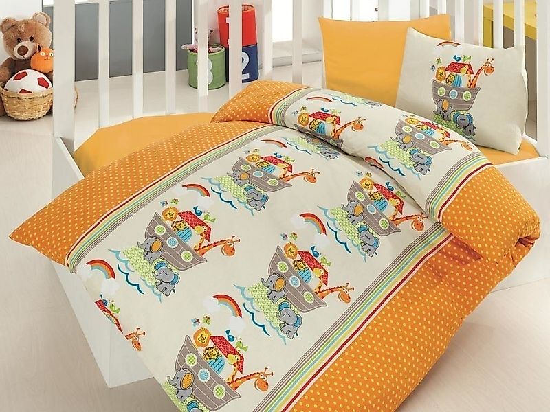 Dekonaz Kinderbettwäsche Kinder Bettwäsche Set 4 tlg., Tierwelt, Baumwolle, günstig online kaufen