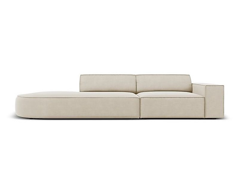 Micadoni Sofa Jodie, 3-Sitzer offen runde Recamiere günstig online kaufen