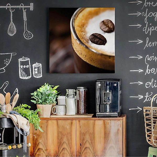Bricoflor Barista Leinwand Bild Mit Kaffeetasse Küchenbild Mit Kaffee Motiv günstig online kaufen