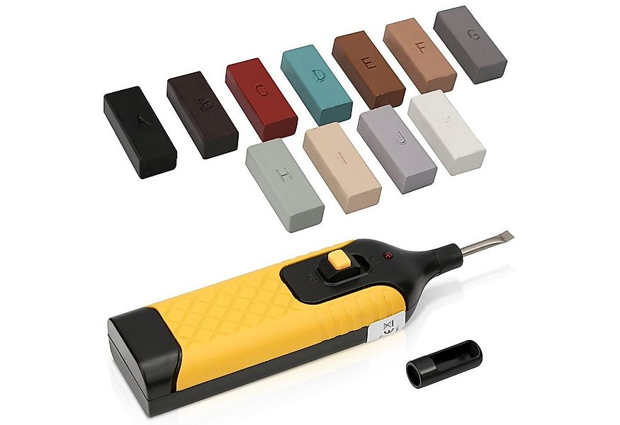 Clanmacy Laminat-Reparaturset Boden reparaturset mit 11 farbigen Wachsstift günstig online kaufen