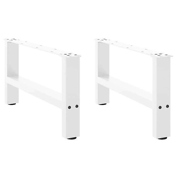 vidaXL Couchtischbeine Weiß 2 Stk 70x30-31 cm Stahl 4013269 günstig online kaufen