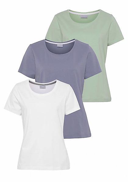 Eastwind T-Shirt Packung, 3er-Pack, 3 Stk. Kurzarm, hüftlang, für die Freiz günstig online kaufen