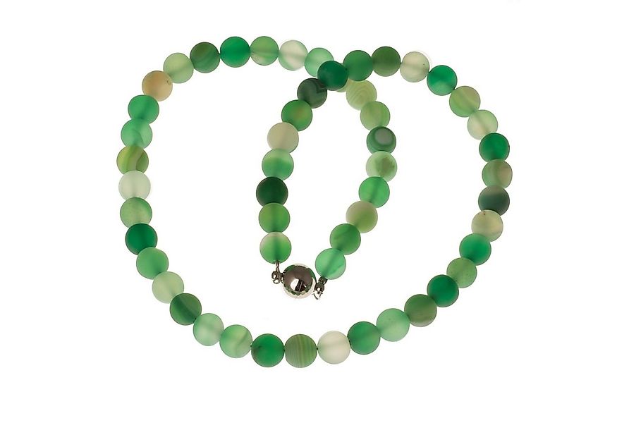 Bella Carina Perlenkette Achat grün, Edelstahl Magnetverschluss günstig online kaufen