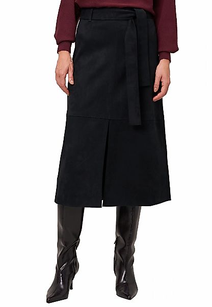 Zero Midirock "Damen Midirock mit Bindegürtel" Gürtel günstig online kaufen