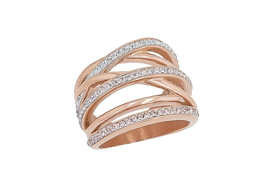 s.Oliver Fingerring s.Oliver Ring für Damen, Edelstahl, Kristall (Ring, 1-t günstig online kaufen