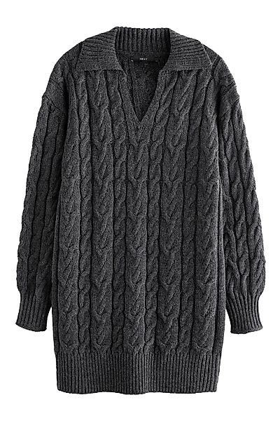 Next Minikleid Mini-Pulloverkleid mit V-Ausschnitt, Kurzgröße günstig online kaufen