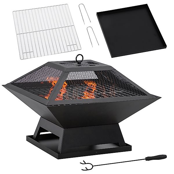 Outsunny Feuerschale für Garten Camping BBQ, günstig online kaufen