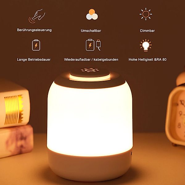 ibettertec Nachttischlampe LED Nachttischlampe LED Nachtlicht, günstig online kaufen