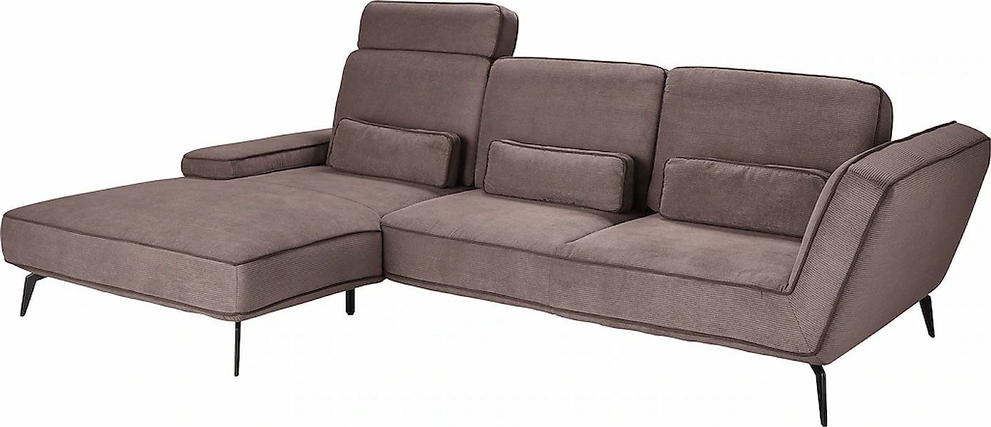 set one by Musterring Ecksofa "SO 4500, Füße schwarz matt, inkl Schwenkrück günstig online kaufen