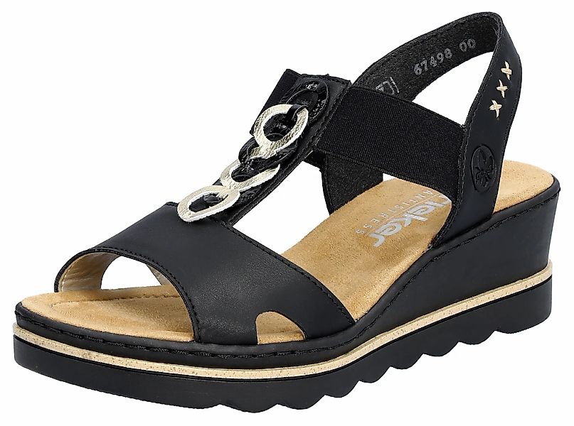 Rieker Keilsandalette, Sommerschuh, Sandale, Keilabsatz, mit Gummizug für p günstig online kaufen