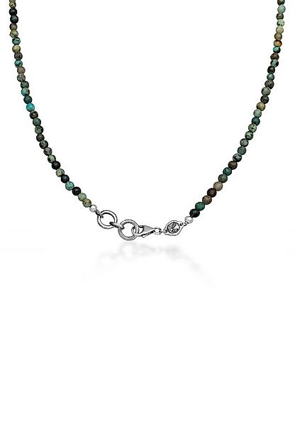 HAZE & GLORY Silberkette Afrikanische Türkis Perlen Wellen Anhänger 925 Sil günstig online kaufen