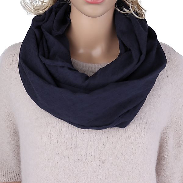 MIRROSI Loop Damen Schal Unifarbe mit Lochmuster Weich aus 100% Baumwolle, günstig online kaufen