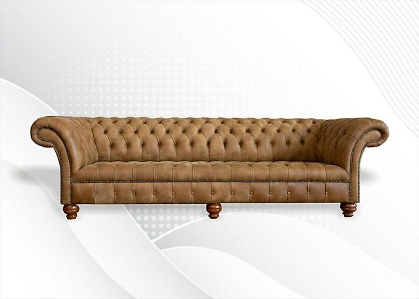 Xlmoebel 4-Sitzer Vier-Sitzer Sofa Chesterfield in Hellbraun mit modernem D günstig online kaufen