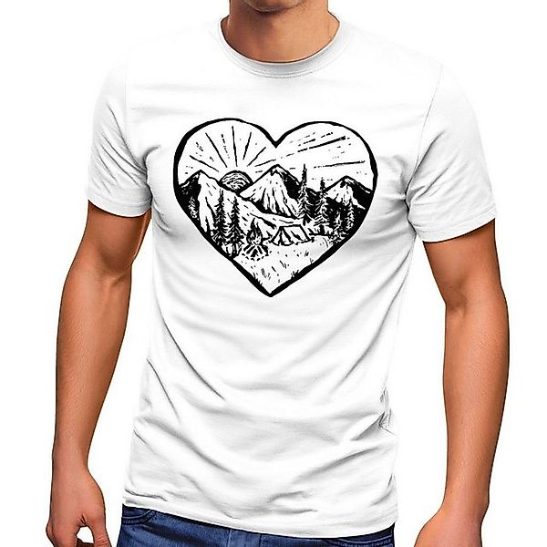 Neverless Print-Shirt Herren T-Shirt Wandern Berge Naturfreund Adventure Ca günstig online kaufen