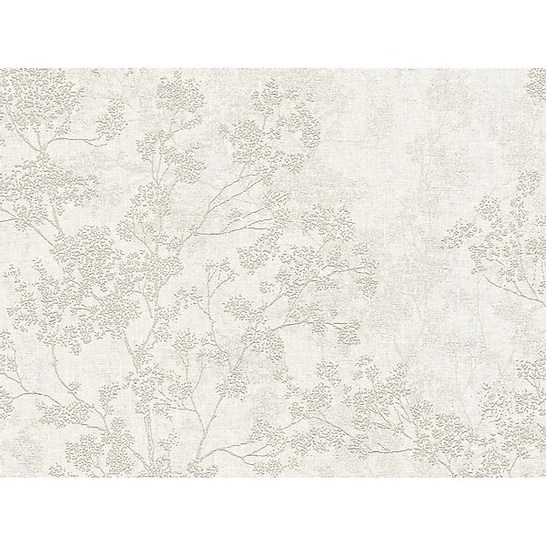 Bricoflor Japanische Kirschblüten Tapete Beige Vliestapete mit Ästen Chines günstig online kaufen