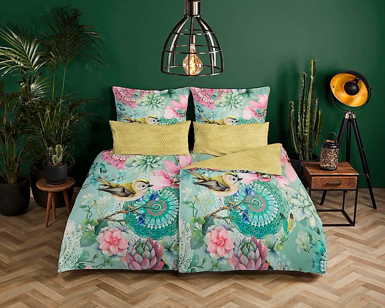 hip Wendebettwäsche "XABINE" 2 Stk. Mako-Satin, 135x200, Reißverschluss, We günstig online kaufen