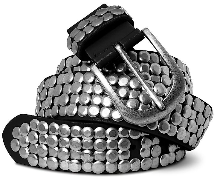 Caspar Nietengürtel GU272L Damen Vintage Leder Gürtel günstig online kaufen