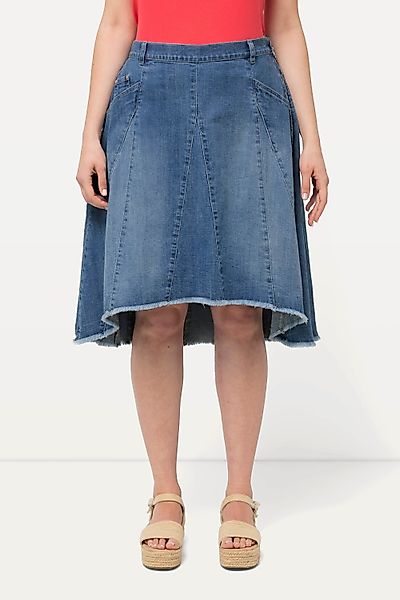 Ulla Popken Jeansrock Jeansrock Godetfalten A-Linie günstig online kaufen