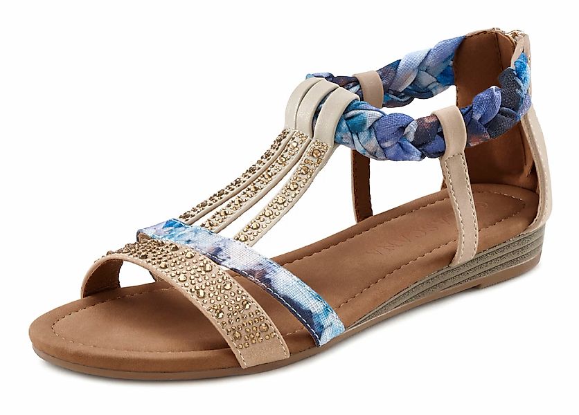 LASCANA Sandale "Sommerschuh, Sandalette,", mit Verzierung und kleinem Keil günstig online kaufen