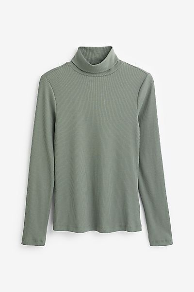 Next Rollkragenshirt Langärmeliges Rippstrickoberteil mit Rollkragen günstig online kaufen