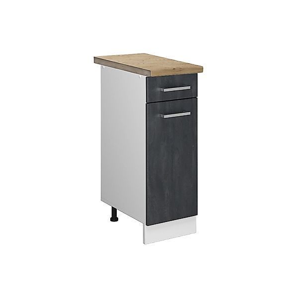 Vicco Unterschrank R-Line, Schwarz Beton/Weiß, 30 günstig online kaufen