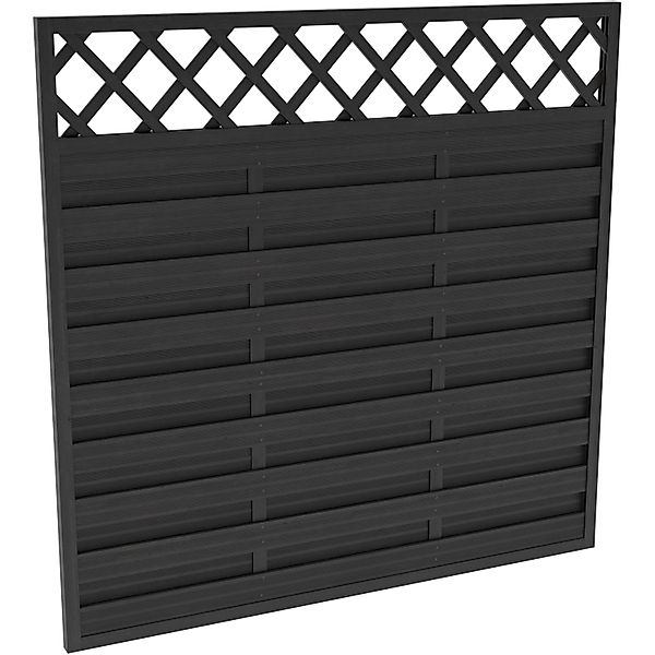 Sichtschutzzaun-Element Country Anthrazit lasiert 180 cm x 180 cm FSC günstig online kaufen
