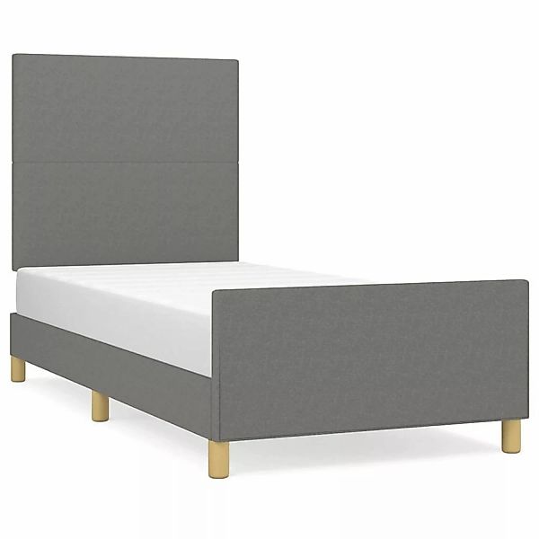 vidaXL Bettgestell mit Kopfteil Dunkelgrau 80x200 cm Stoff Modell 81398360 günstig online kaufen