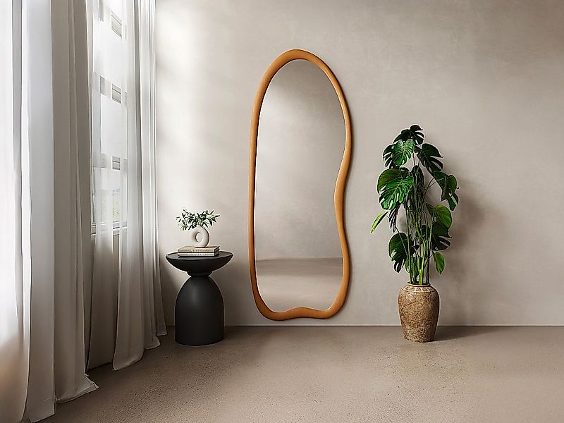 Großer organischer Wandspiegel - Kiefernholz - B68 x H178 cm - Natur - HARV günstig online kaufen