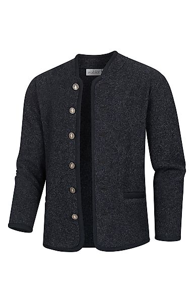 Nübler Trachtenstrickjacke Walkjacke Friedrich in Dunkelblau günstig online kaufen