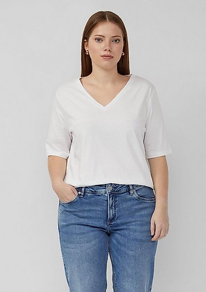 QS Kurzarmshirt T-Shirt Baumwollshirt günstig online kaufen